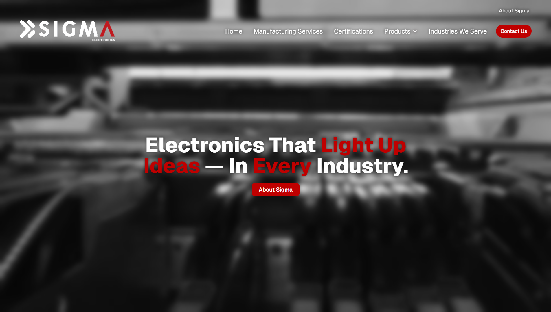 Sigma Electronics Website